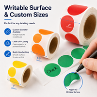 Étiquettes autocollantes personnalisées pour codage couleur, points adhésifs en papier couché pour marquage des stocks et des matériaux, OEM US