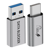 Adaptador de Seguridad Bloqueador de Datos USB, Protector Anti-Juice Jacking, Conector Tipo-C, Protector para Carga Segura de Portátiles, Teléfonos Móviles y PC