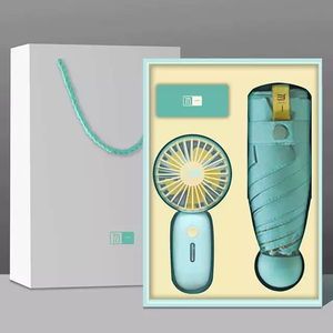Coffret cadeau d'été, coffret cadeau d'affaires, ventilateur, parapluie, cadeau pratique avec logo personnalisé - Product Image 2