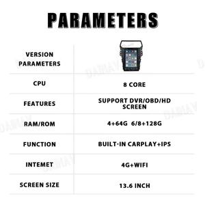 Radio para Auto de 13.6 Pulgadas para Ford Explorer 2011-2019, Android 12, Pantalla Vertical, Multimedia, GPS, Navegación, Estéreo - Product Image 6