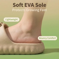 Sandales plates pour enfants recyclables, motif tendance mi-mollet - Chaussures unisexe ultra-douces effet nuage, imperméables quatre saisons