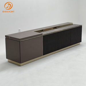 Muebles para el hogar personalizados, juego de sala de estar, muebles de <span class=keywords><strong>TV</strong></span> de diseño de lujo, muebles de mármol, soporte de <span class=keywords><strong>TV</strong></span> moderno y mesa con cajón - Product Image 1