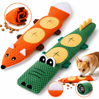 Jouet en peluche interactif et couineur pour chien, motif dessin animé, distributeur de friandises et de nourriture, jeu de cache-cache, jouet d'entraînement IQ pour animaux de compagnie de petite et moyenne taille, vente en gros