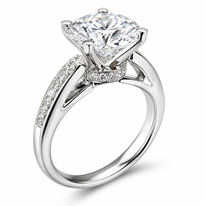 Anello con Design a Quattro Punte a Forma di Bocciolo di Fiore, Stile Fidanzamento per Donne - Product Image 1