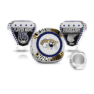 Anillo de campeón de moda de alta calidad personalizado, anillo universitario de béisbol y fútbol, anillo de plata para hombre - Product Image 3