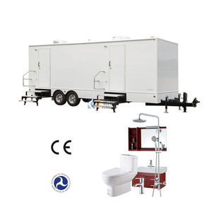 Baños Portátiles de 10 pies, Baño Móvil de Dos Plazas, Baño Público de Bajo Costo, Precio de Remolque de Baño de Lujo OEM - Product Image 4