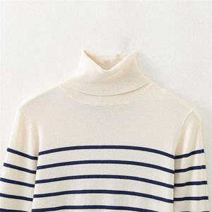 Maglione Pullover lavorato a maglia da <span class=keywords><strong>donna</strong></span> a collo alto di base 14 colori tinta unita a maniche lunghe da 2024 TAOP & ZA 8851123 - Product Image 6