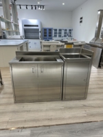 Tables de laboratoire de salle de nettoyage médical Table d'évier de lavabo de banc en acier inoxydable 304 avec robinet SS