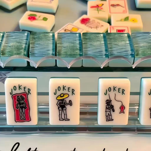 Juego de Fichas de Mahjong Americano de Lujo de 4 Capas de Acrílico - 160 Fichas Rosa Claro, Portátiles y Modernas, Estilo <span class=keywords><strong>Casino</strong></span> y Póker - Product Image 2