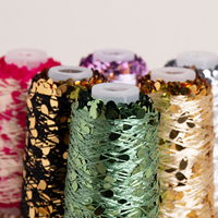 100g Tube Pack Sequin Yarn Water Drop Big Sequins Combed Yarn DIY Hand Knitting Fancy Yarn for Crochet Garment Decoration