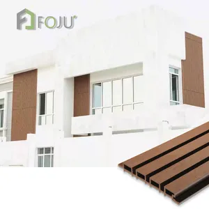 FOJU Plancher de Patio Extérieur 3D En Ligne En Bois Gaufré Texture Bricolage Wpc Plancher de Patio Pont Pour Plancher Extérieur en PVC