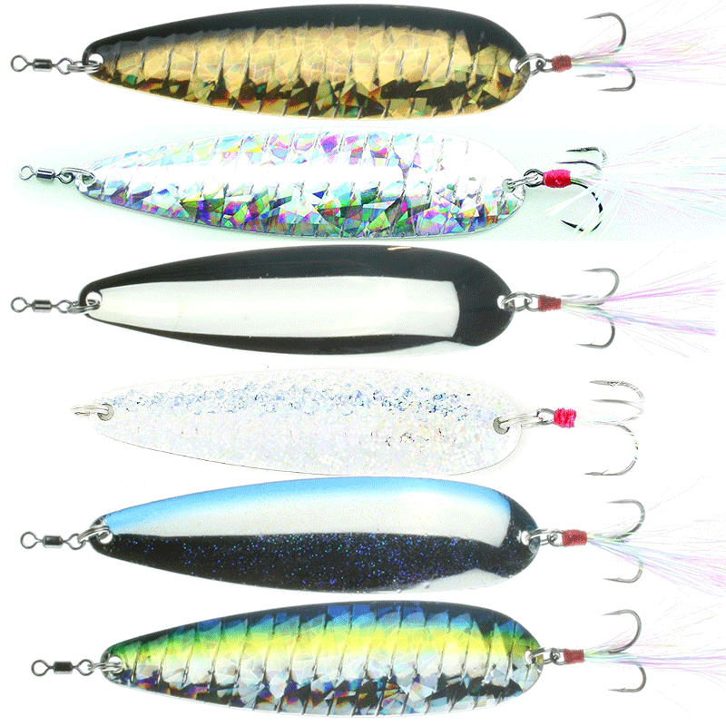 8" 9" 11" Stainless Steel 304 316 Fishing Baits Heavy Metal Flutter Spoon  Blade Trolling Sling Dodger Fishing Flasher