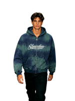 Sweat à capuche surdimensionné vintage pour homme, imprimé DTG personnalisé Kornit, motif léopard dégradé, slogan, streetwear d'automne