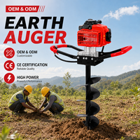 Direct usine Tarière thermique à essence CE pour plantation d'arbres et creusement de trous de poteaux 2.4KW 2 temps