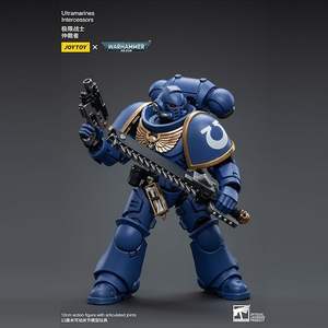 JOYTOY <span class=keywords><strong>Warhammer</strong></span> <span class=keywords><strong>40K</strong></span> Ultramarines Intercessors <span class=keywords><strong>Figurine</strong></span> articulée à l'échelle 1/18 (12,6 cm) Modèle de collection - Product Image 2