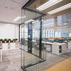 Modular tường bảng điều khiển hệ thống kính partit cách âm di chuyển phòng Divider cubicles kính phân vùng cuộc họp văn phòng phân vùng - Product Image 3