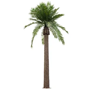 8m açık büyük simülasyon yapay yeşil ağaç hindistan cevizi sahte palm yapay palmiye ağacı yaprakları kapalı