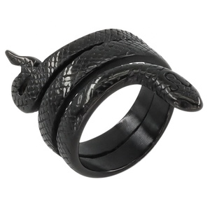 Anelli all'ingrosso di alta qualità Aquila Ragno <span class=keywords><strong>Cavaliere</strong></span>, Anelli Religiosi Esagramma Nero <span class=keywords><strong>Argento</strong></span> Oro Serpente Retrò Fidanzamento Acciaio Inossidabile - Product Image 6