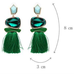 Moda europea americana <span class=keywords><strong>rubino</strong></span> alla moda <span class=keywords><strong>orecchini</strong></span> <span class=keywords><strong>pendenti</strong></span> lunghi ciondolo gioielli <span class=keywords><strong>pendenti</strong></span> per le donne per feste Christian Symbol - Product Image 5