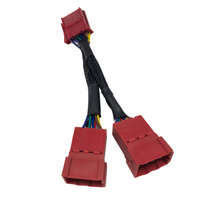 Faisceau de câblage personnalisé en Y, 8 broches, connecteur Junior Power Timer femelle 927367-1 vers boîtiers mâles 969191-3, câble de distribution 1 vers 2