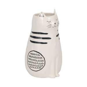 Statuetta di Gatto Seduto in Ceramica, Scultura Decorativa per Casa, Bagno, Ufficio, Studio, Soggiorno - Product Image 3