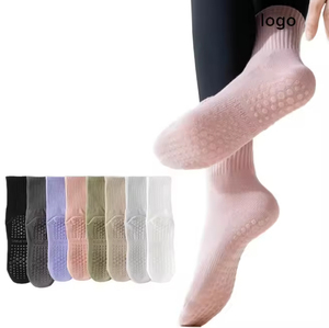 Wholesale Women's Professional 90% Cotton Anti-Slip Grip Pilates Yoga <b>Socks</b> Knitted Athletic <b>Socks</b> for Women High Quality - Product Image 2