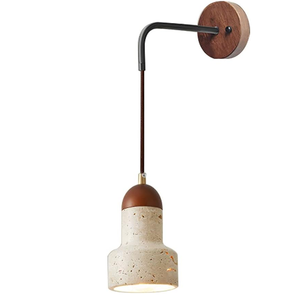 Lampada da Parete Moderna Minimalista, con Accento in Pietra Onice Gialla e Stile Retrò - Product Image 1