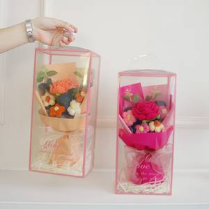 2025 prochain Offre Spéciale <span class=keywords><strong>à</strong></span> la main Crochet fleur Bouquet saint valentin cadeau pas cher fleur artificielle Rose Bouquet Artificiales - Product Image 4