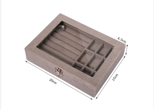 Estuche de Terciopelo <span class=keywords><strong>para</strong></span> Joyas con 24 Compartimentos, Organizador de Joyas, Bandeja, Estuche de Almacenamiento <span class=keywords><strong>para</strong></span> Pendientes, <span class=keywords><strong>para</strong></span> Niñas, Esposas, <span class=keywords><strong>Mamás</strong></span>, Mujeres, Promoción - Product Image 3