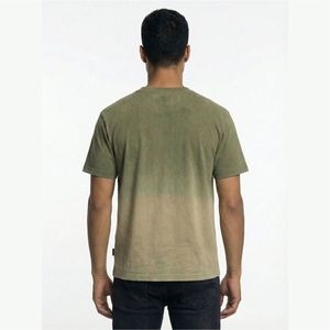 T-shirt <span class=keywords><strong>Uomo</strong></span> Personalizzata con Sfumatura Dip-Dye, Cotone Pesante 100%, Lavaggio Acido Vintage, Grafica <span class=keywords><strong>Gotica</strong></span> con Lettere, Streetwear Oversize - Product Image 4
