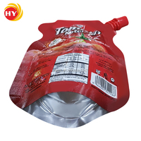 Op maat gemaakte hittebestendige zakken van meerlaags folie-gelamineerd plastic, capaciteit 100g-5kg, geschikt voor hete vulling tot 95°C ° C-vormige zak voor tomatensaus