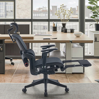 Chaise de bureau ergonomique Chaise de bureau moderne en maille avec appui-tête 4D réglable Siège rotatif et fonction inclinable