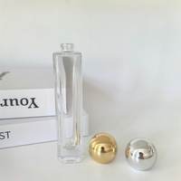 Bouteilles de parfum en verre transparentes cylindriques fines et hautes de 30 ml, vides, avec vaporisateurs à pression, pour diffuseur à bâtonnets – Vente en gros