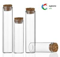 Mini-bouteilles en verre à fond rond avec bouchon en bois, bouteilles à message, bouteilles diffuseurs d'arômes 5ml 8ml 10ml 15ml