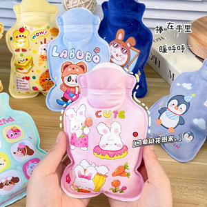 Plush Cartoon <b>Hot</b> <b>Water</b> <b>Bottle</b> Flannel Reusable <b>For</b> Hands And <b>Feet</b> - Product Image 3