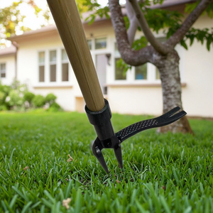Vertical <b>Long</b> <b>Handled</b> Four Claw Steel Head <b>Gardening</b> Weeding <b>Tool</b> with Three Section Pole Design - Product Image 4