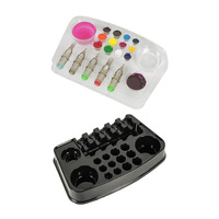 Palette de couleurs jetable Ghostaxe 12, vente directe d'usine, fournitures de tatouage, plateau en plastique pour tatouage, porte-encre