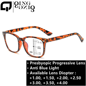 Lentes <span class=keywords><strong>Progresivas</strong></span> para Leer de Cerca y de Lejos, para Conducir, Unisex, Hombres y Mujeres, Cuadradas, Gris Marrón, Dioptrías 1.5 2.0 - Product Image 3