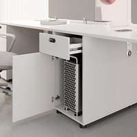 Poste de travail modulaire sur mesure avec cloison de bureau, bureau cubique multi-postes pour aménagement de bureau ouvert