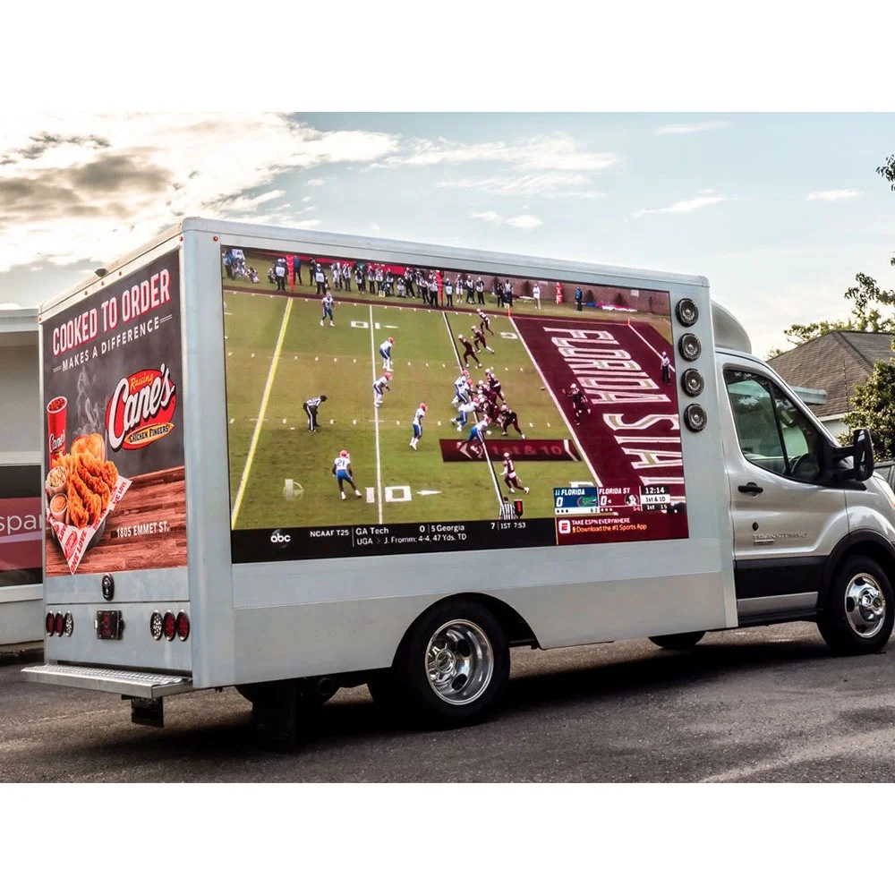 Outdoor P4 Mobiele Reclame Led Scherm Voertuig Van Gemonteerd Truck Led Display