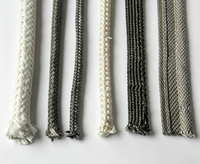 Cordon tressé en fibre de verre, résistant aux hautes températures, ignifuge, flexible, pour four industriel