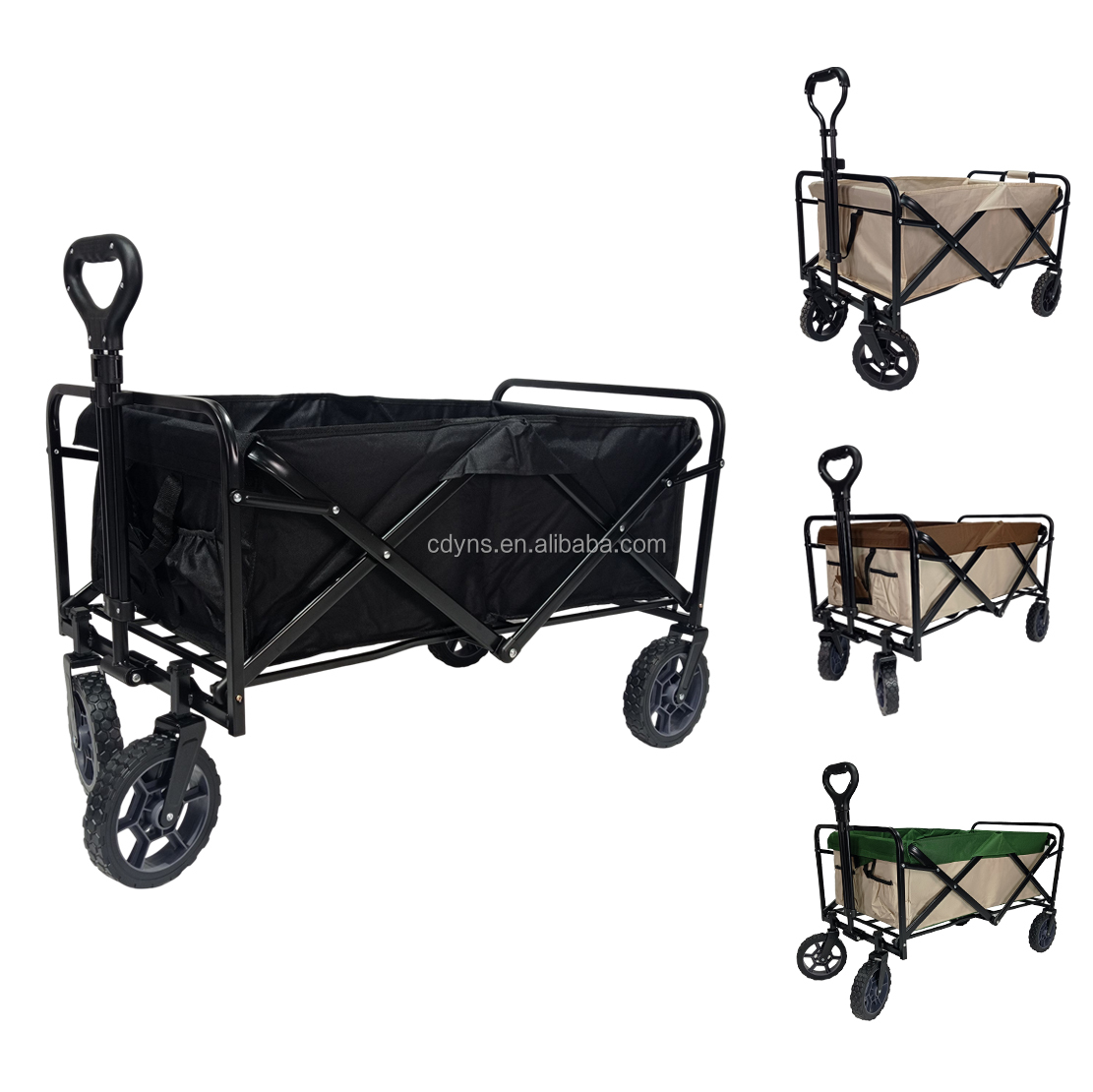Регулируемая черная Складная Походная тележка с столом, уличная хозяйственная пляжная тележка, складная тележка для сада, сверхмощная