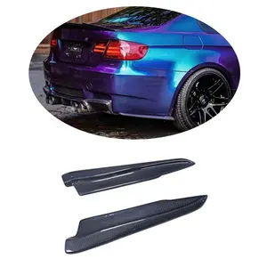 For BMW E90 E91 E92 E93 M3 Carbon Fiber Rear Bumper Lip Splitter Winglet Apron