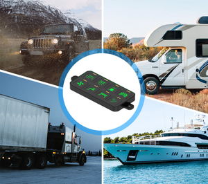 12V DC Màu Xanh Răng Phổ Chuyển Đổi Bảng Điều Khiển Không Thấm Nước 8 Gane Led Bảng Điều Chỉnh Chuyển Đổi Điều Khiển Tự Động Tiếp Sức Hệ Thống Mới Xe Tiếp Sức - Product Image 4