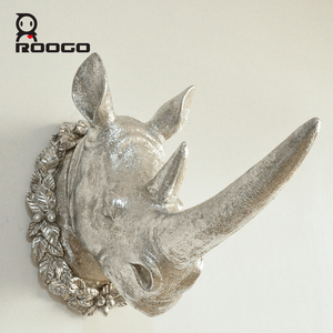 ROOGO <span class=keywords><strong>Zakka</strong></span>-Cabeza de alce de resina, decoración vintage para el hogar, regalos vintage - Product Image 6