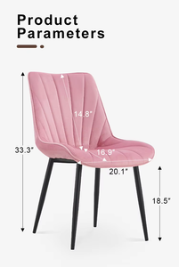 <span class=keywords><strong>Sedie</strong></span> da <span class=keywords><strong>Cucina</strong></span> Nordiche Moderne di Lusso, Bestseller per Appartamenti, in Velluto <span class=keywords><strong>Rosa</strong></span> con Altezza Regolabile e Gambe in Metallo - Product Image 2