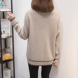 เสื้อสเวตเตอร์คอวีทรงหลวมสไตล์เกาหลีแฟชั่นใหม่สำหรับผู้หญิงฤดูใบไม้ร่วงฤดูหนาว  แบบอินเทรนด์  ใช้งานได้หลากหลาย  ไม่เป็นขุย  สไตล์ตะวันตก - Product Image 6
