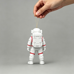 Decorazioni Natalizie in Resina Completamente Personalizzabili, Statuetta di <span class=keywords><strong>Astronauta</strong></span> Fai-da-Te con Spazio per Foto Sostituibile - Product Image 2