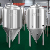 Cuve de fermentation de bière en acier inoxydable HG 250l 100l 300 L Cuve de fermentation Cuve de fermentation de bière conique