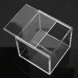 Factory wholesale Custom Size Perspex Box Clear Acrylic Box with Clear Sliding Cover Lid